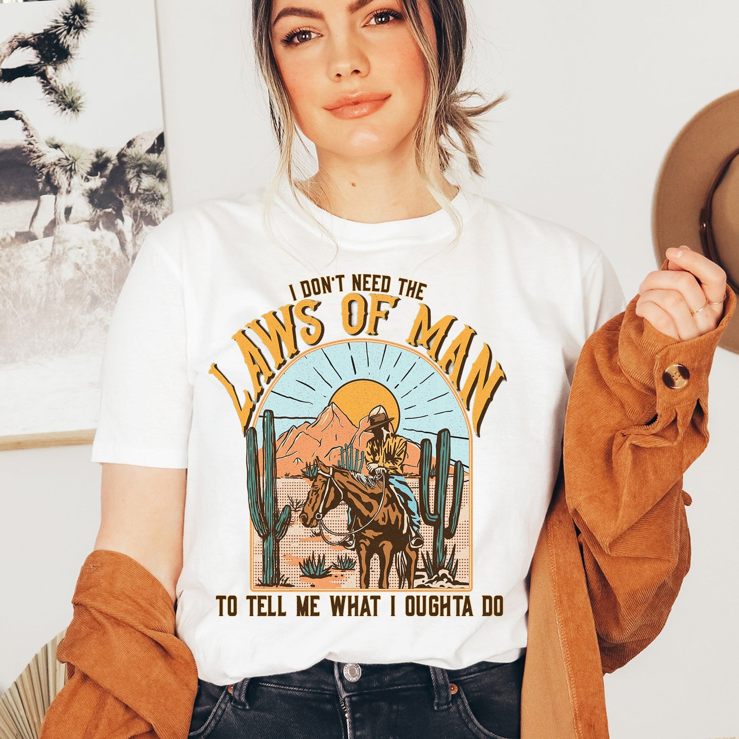 Don't Need The Laws Of Man To Tell Me What I Oughta Do | Western PNG Sublimations, Designs Downloads, PNG Clipart, Sublimation Download