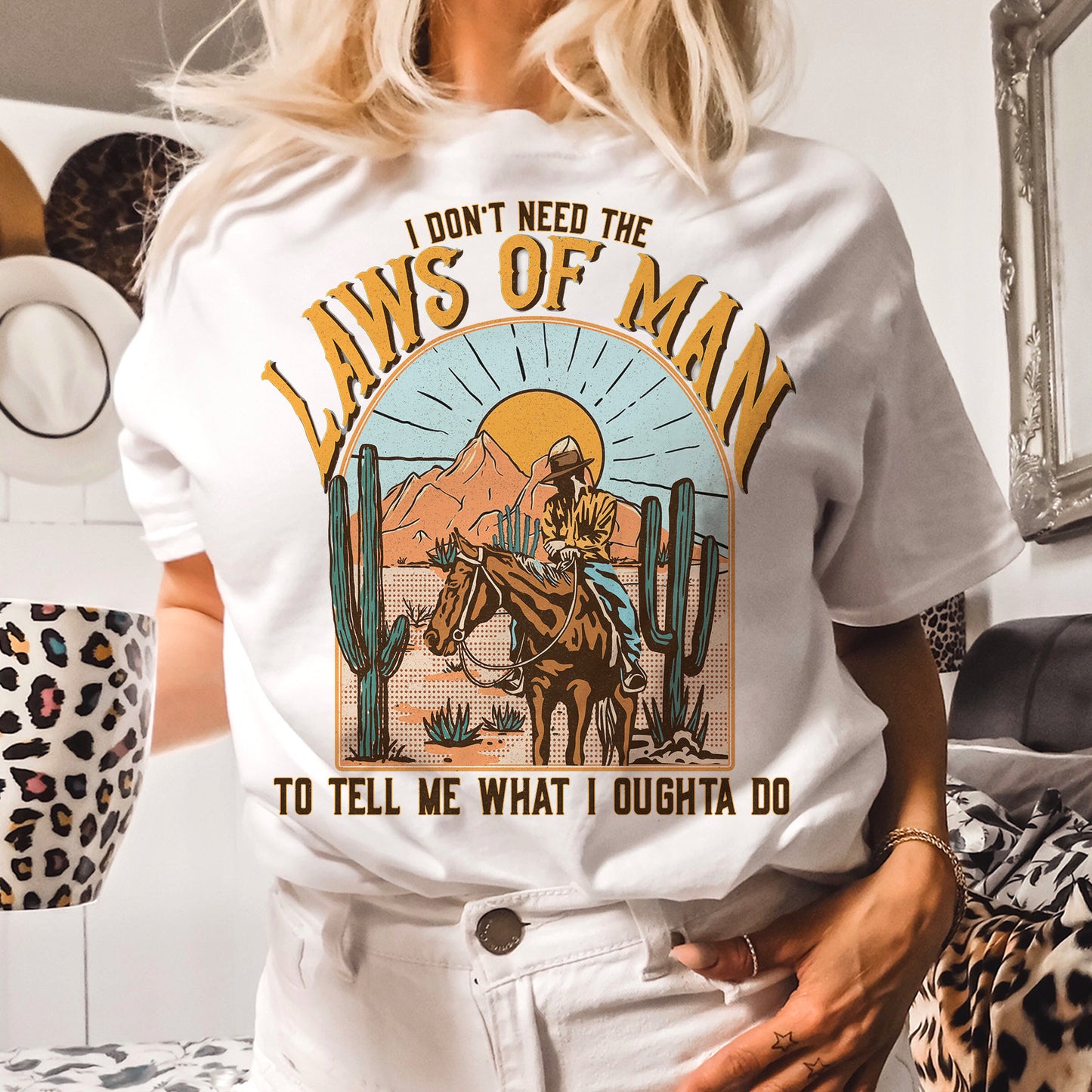 Don't Need The Laws Of Man To Tell Me What I Oughta Do | Western PNG Sublimations, Designs Downloads, PNG Clipart, Sublimation Download