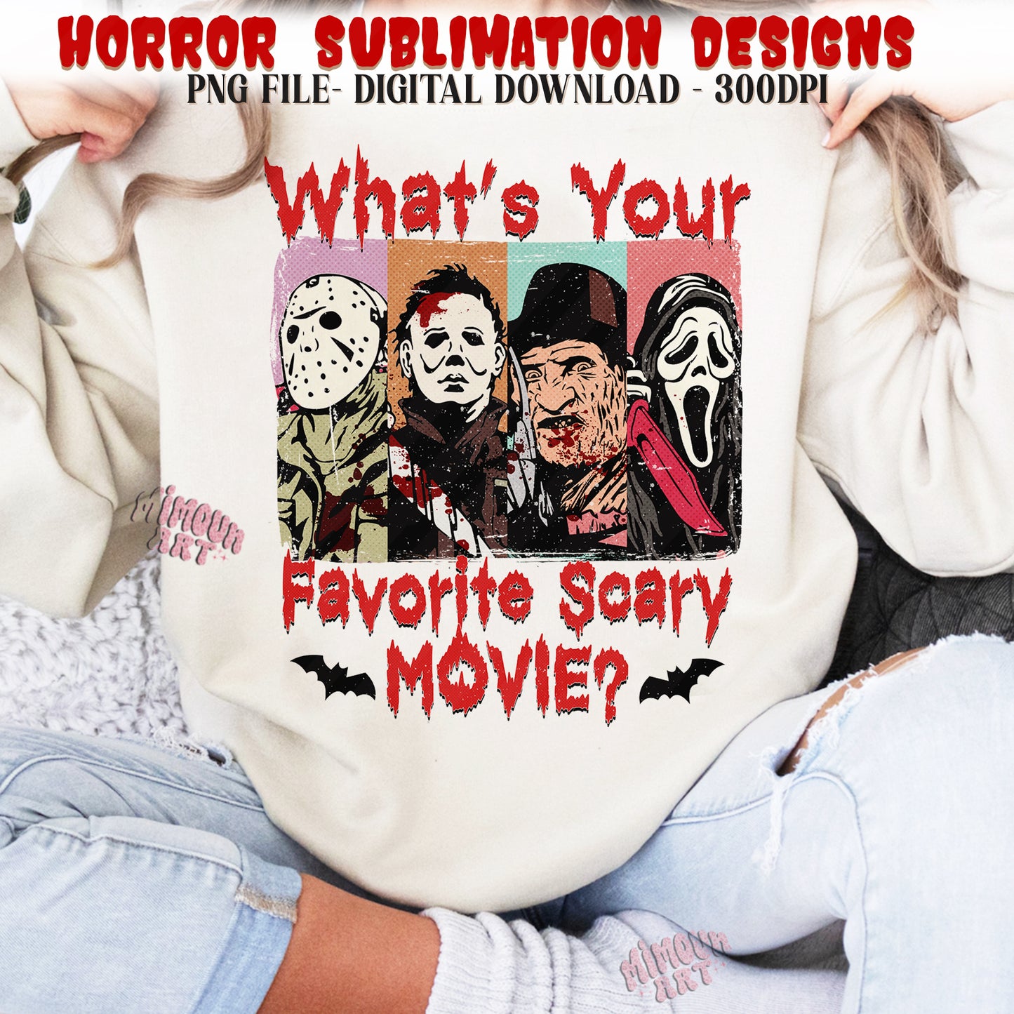 What's Your Favorite Scary Movie Png, Horror Halloween png, Halloween Horror Movie Characters, Horror png, Halloween shirt png sublimation