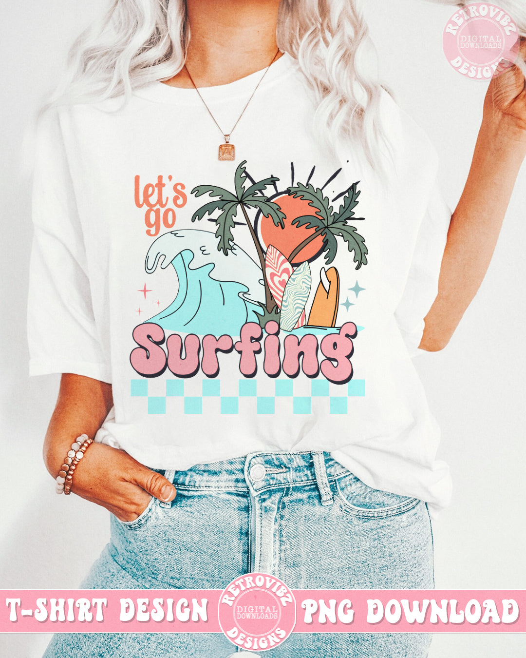 Retro Summer Beach Designs Bundle PNG - DIGITAL DOWNLOAD By RetrovibZ