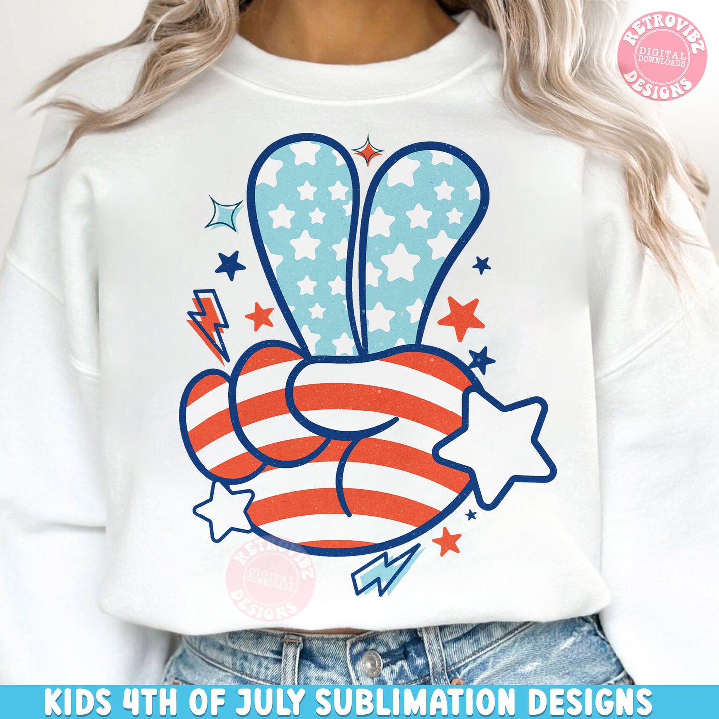 Retro 4th Of july Png, fourth of july Sublimation, Patriotic day png, America png, Freedom, Peace hand sign png, Sublimation Designs