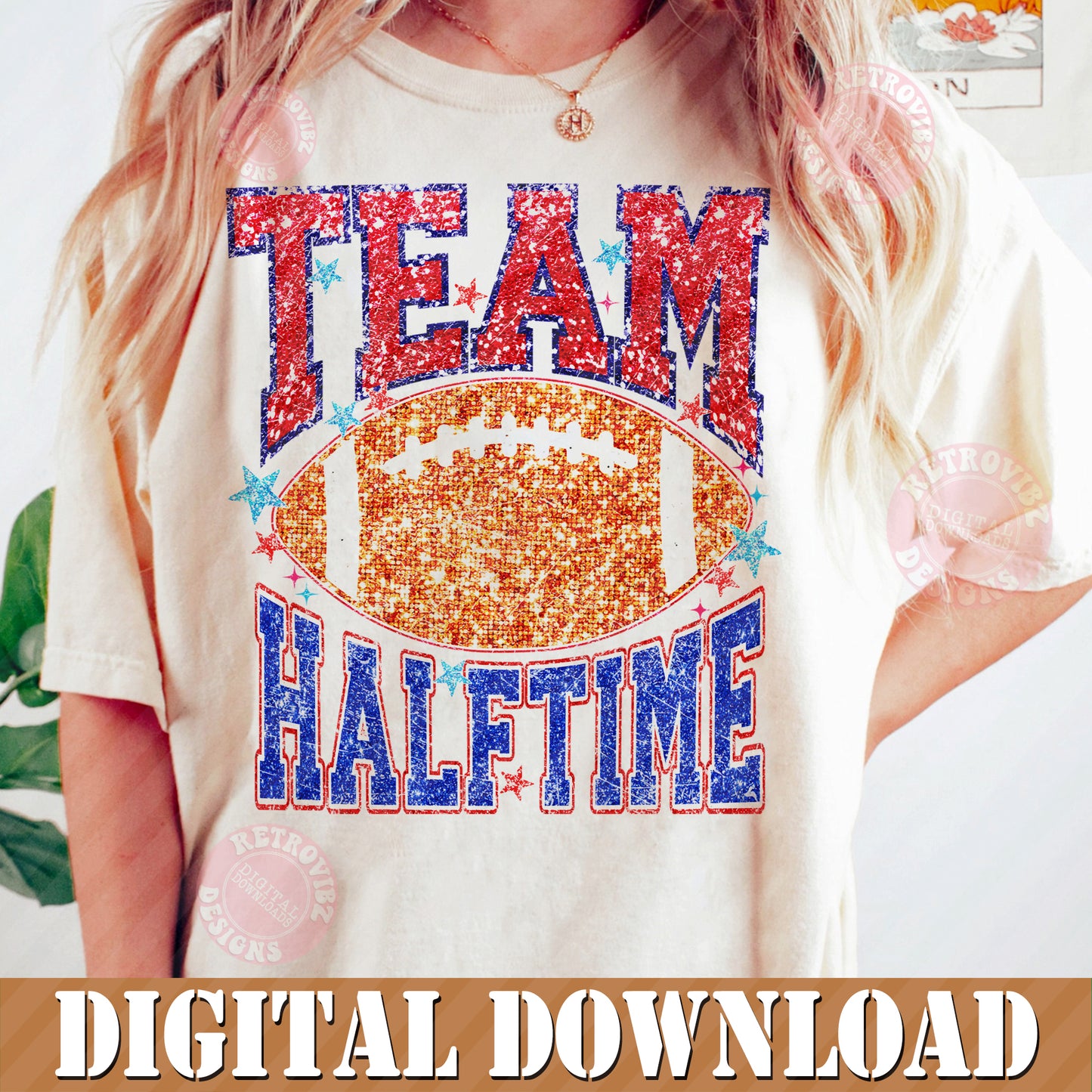 SUPERBOWL GLITTER FAUX SEQUINS BUNDLE t-shirt Design / Sublimation Design By RetrovibZ - Digital Download