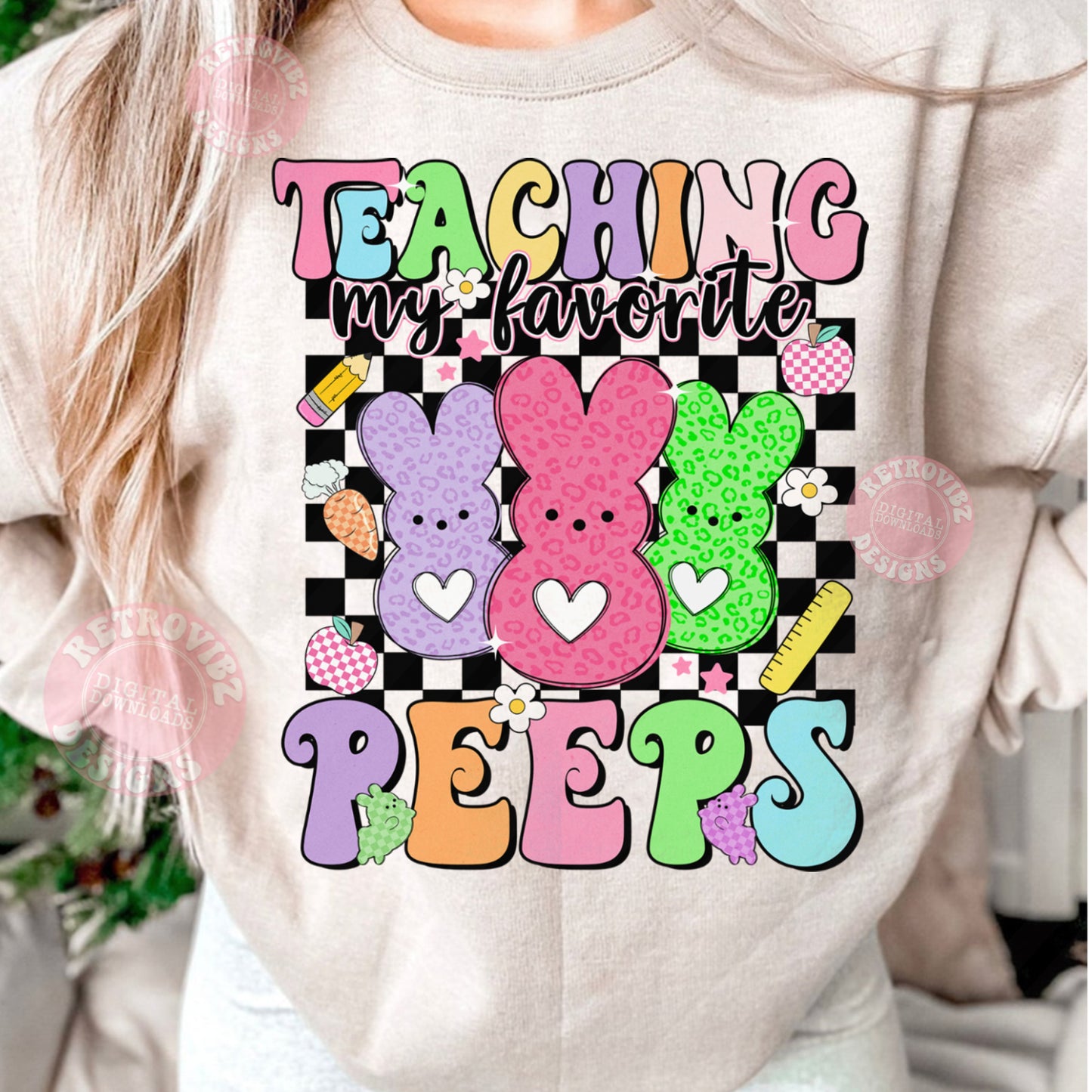 Teacher Easter Sublimation Design PNG Bundle - DIGITAL DOWNLOAD