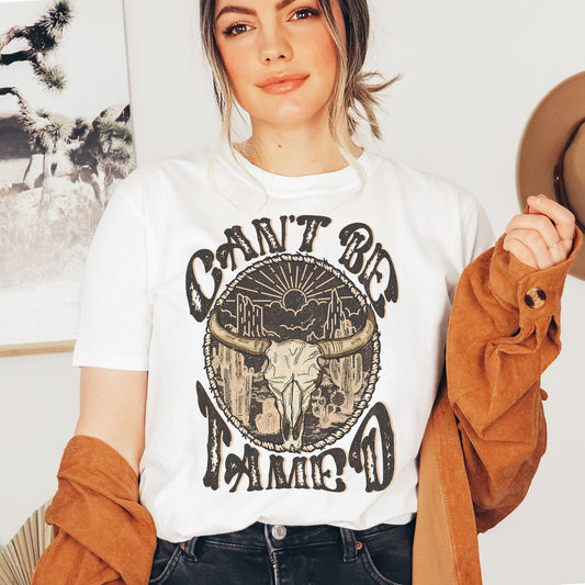 Can't Be Tamed png, Western cowboy png, Western png, Retro png, Cow Skull png, Desert png, country png,Sublimation Designs, digital download