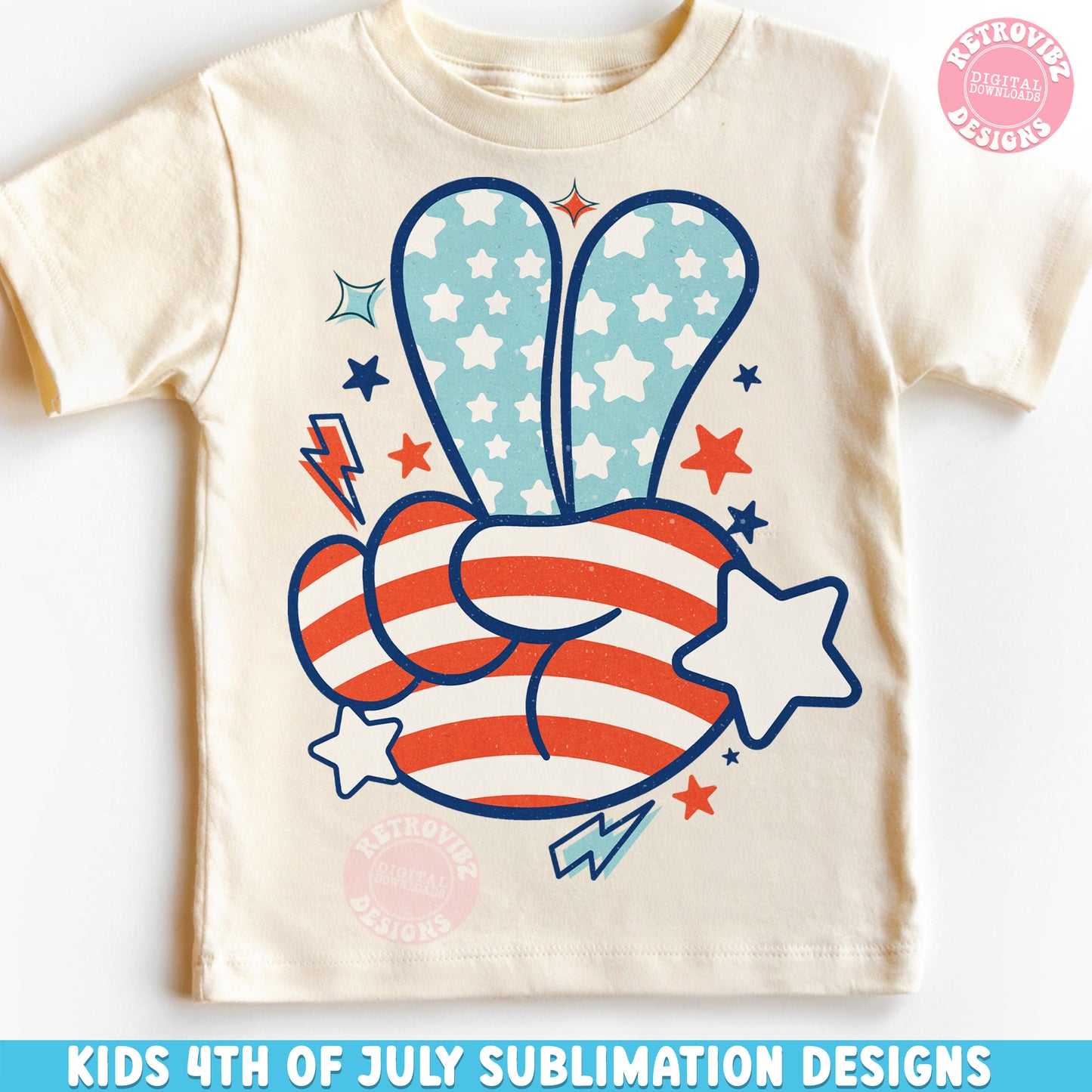 Retro 4th Of july Png, fourth of july Sublimation, Patriotic day png, America png, Freedom, Peace hand sign png, Sublimation Designs