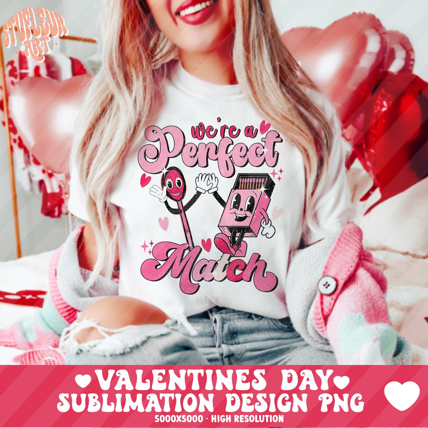 Retro Valentine's Day Sublimation Designs PNG Bundle by RetrovibZ