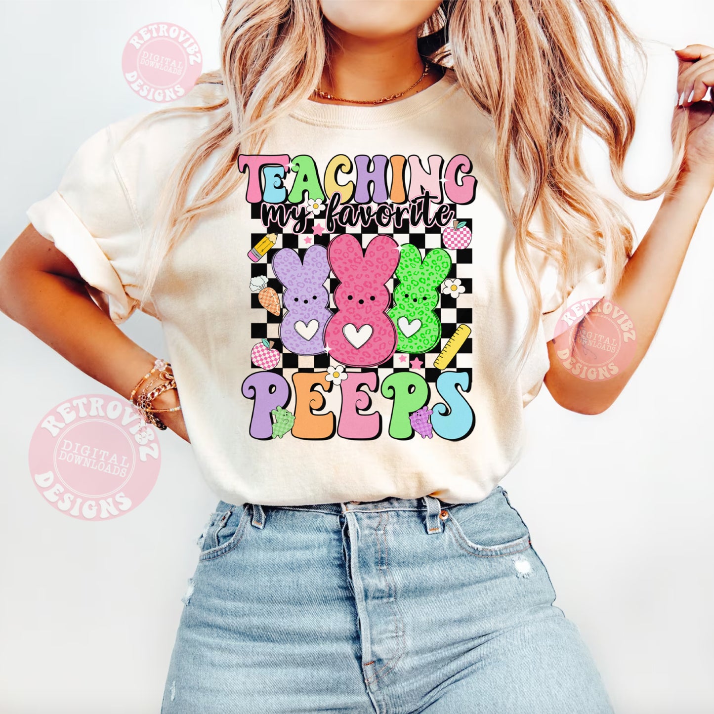 Teacher Easter T-shirt Design PNG Bundle - DIGITAL DOWNLOAD