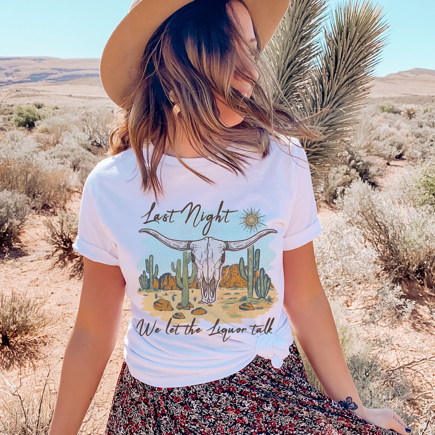 Last Night We Let The Liquor Talk | Desert png, Western Sublimation, Western Png, Retro Png, country Shirt Design, Sublimation Download