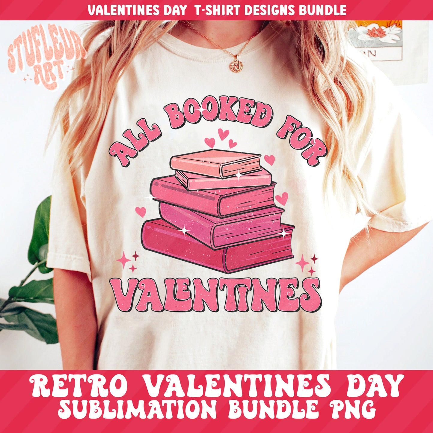 TEACHER Valentine's Day Sublimation Designs PNG Bundle by RetrovibZ