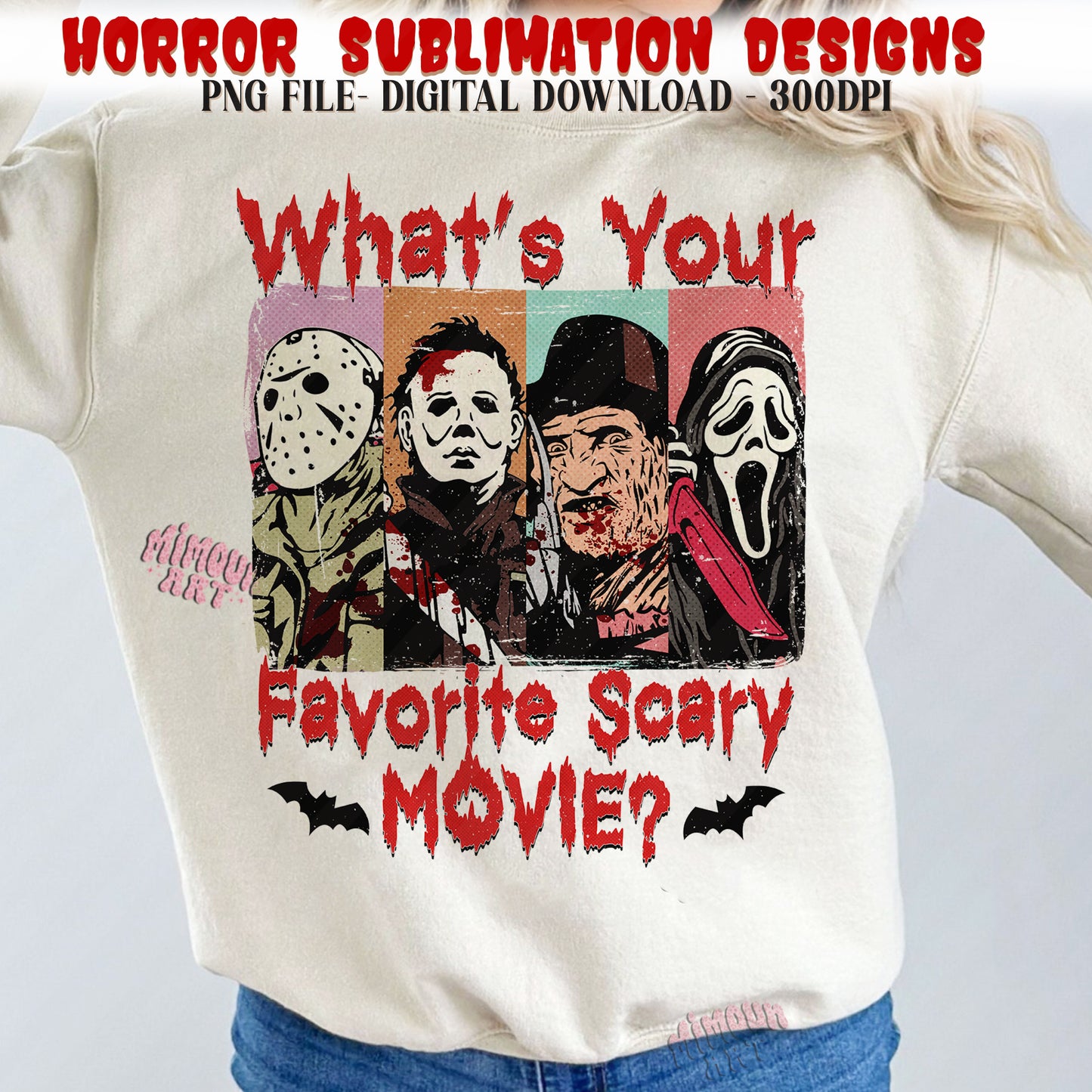 What's Your Favorite Scary Movie Png, Horror Halloween png, Halloween Horror Movie Characters, Horror png, Halloween shirt png sublimation