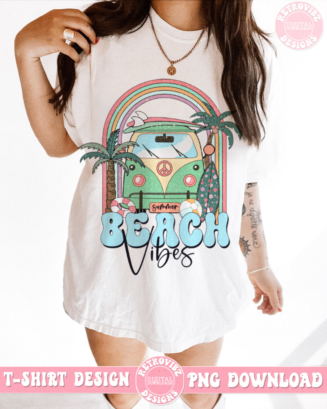 Retro Summer Beach Designs Bundle PNG - DIGITAL DOWNLOAD By RetrovibZ