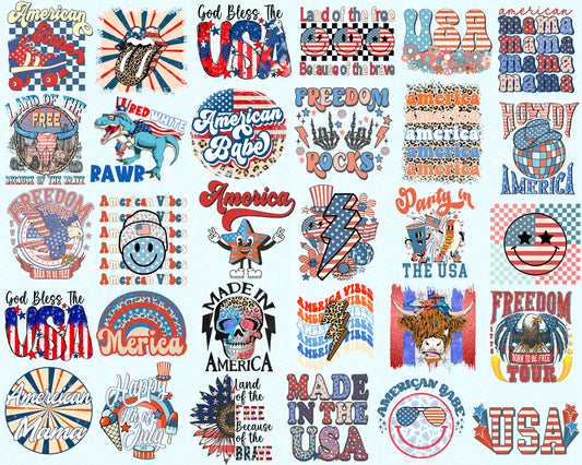 Retro 4th of july SVG PNG Bundle Sublimation , Retro Fourth of July Png, 4th of july png, Independence Day Png,  America Png, Patriotic Png, Digital Download