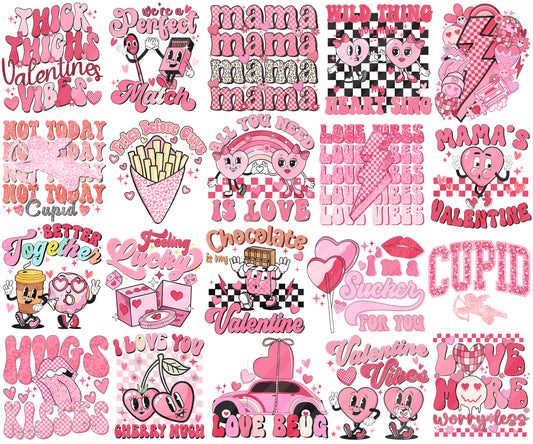 Retro Valentine's Day Sublimation Designs PNG Bundle by RetrovibZ