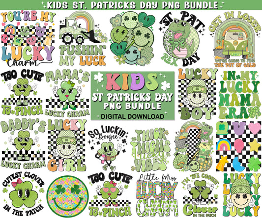 KIDS St. Patrick's Day Sublimation Design Bundle PNG by RetrovibZ