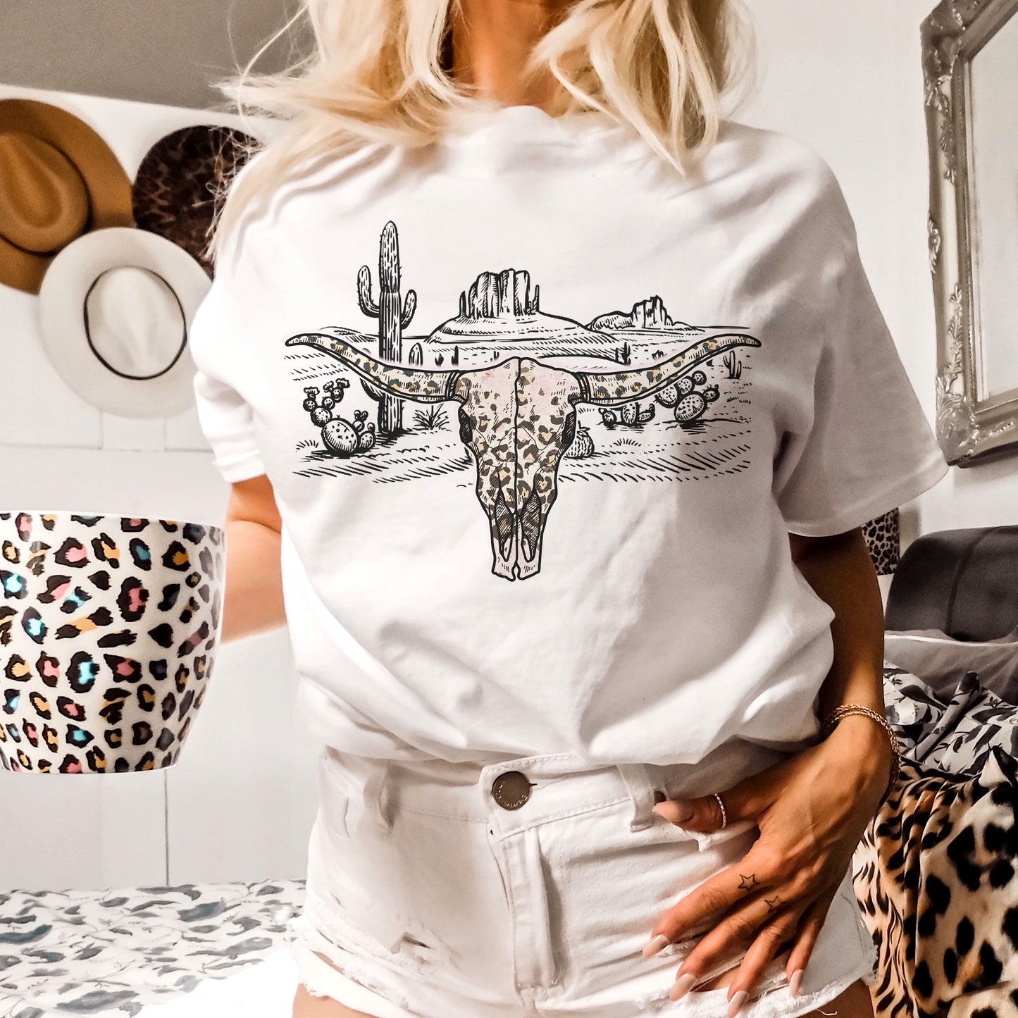 Western Cow Skull Leopard PNG, Western Sublimation PNG, Cowboy Cowgirl png, Country Tshirt Design, Howdy png, Rodeo Png, Christian Country Svg png.