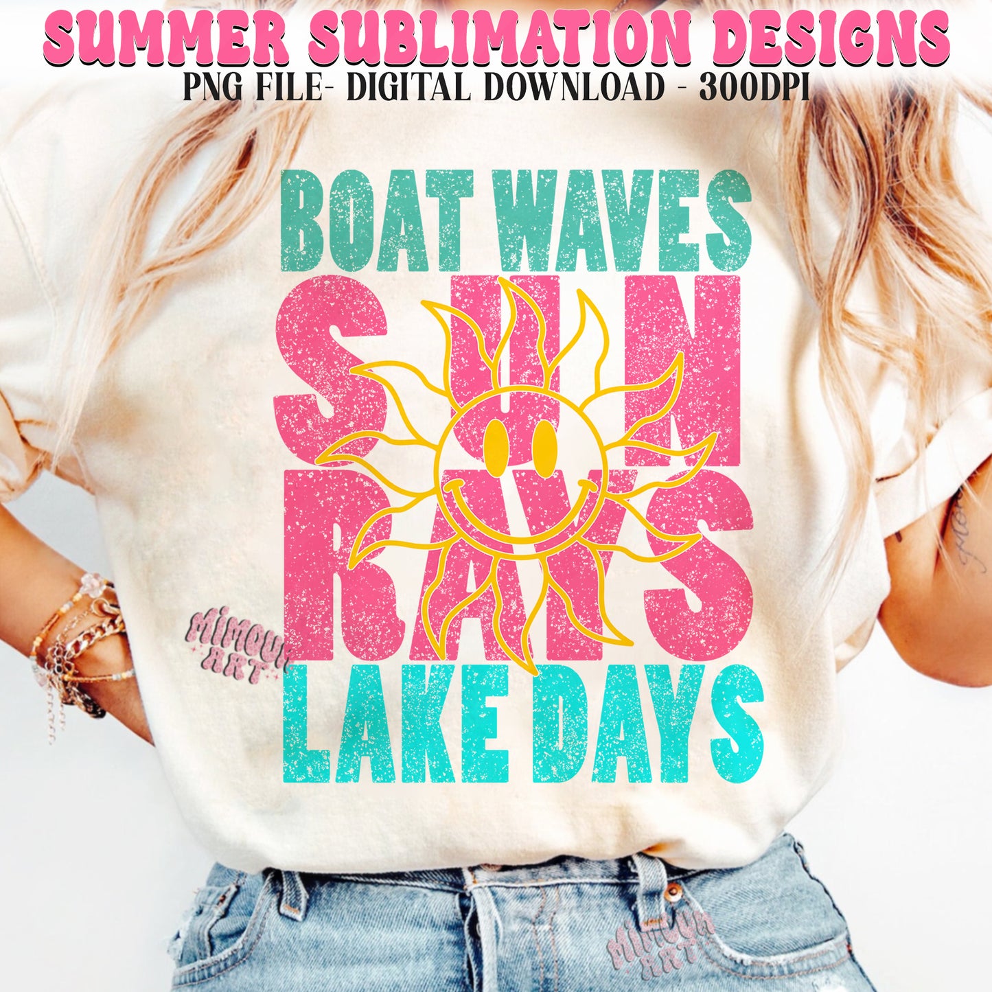 Boat Waves Sun Rays Lake Days PNG, Summer png, Summer Sublimation, Retro png, Sublimation Design, Beach Png, Lake days png, Hello Summer png