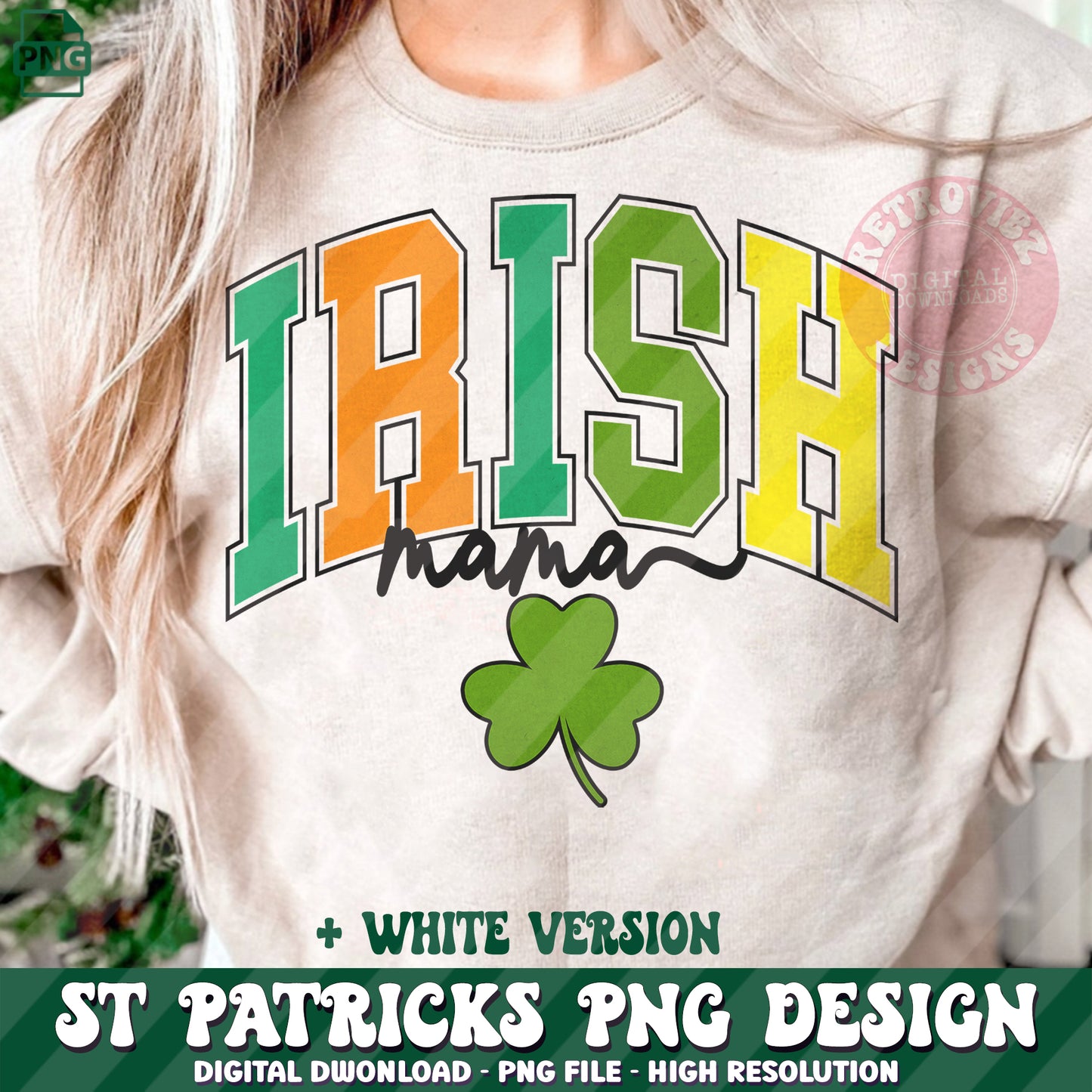 VARSITY St. Patrick's Day Sublimation Design Bundle PNG by RetrovibZ