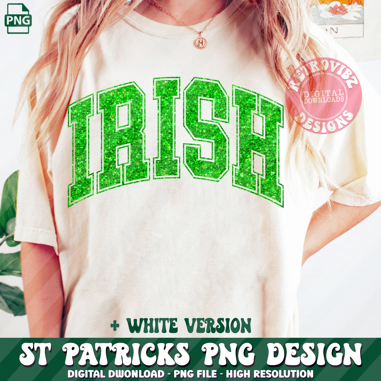 VARSITY St. Patrick's Day Sublimation Design Bundle PNG by RetrovibZ