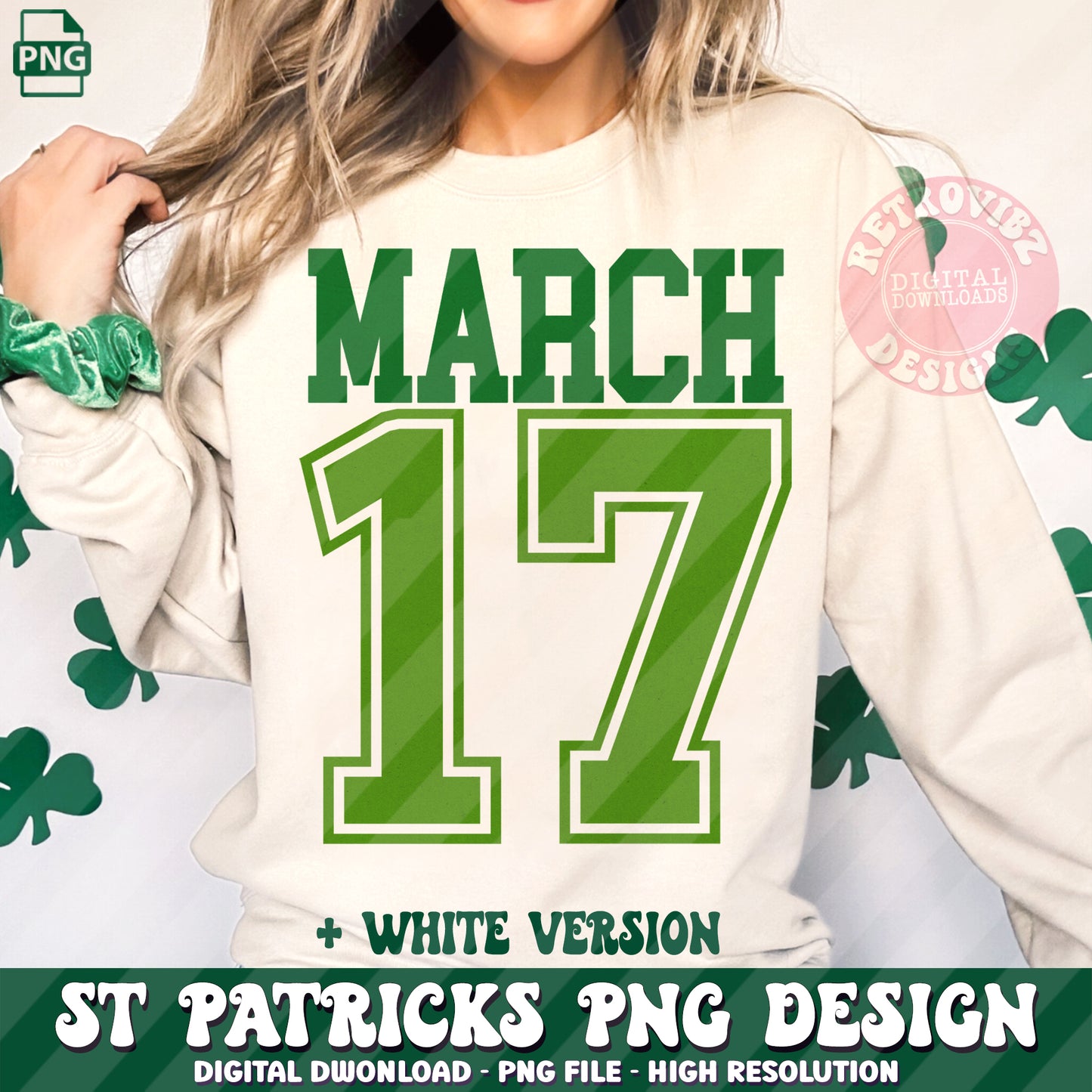 VARSITY St. Patrick's Day Sublimation Design Bundle PNG by RetrovibZ