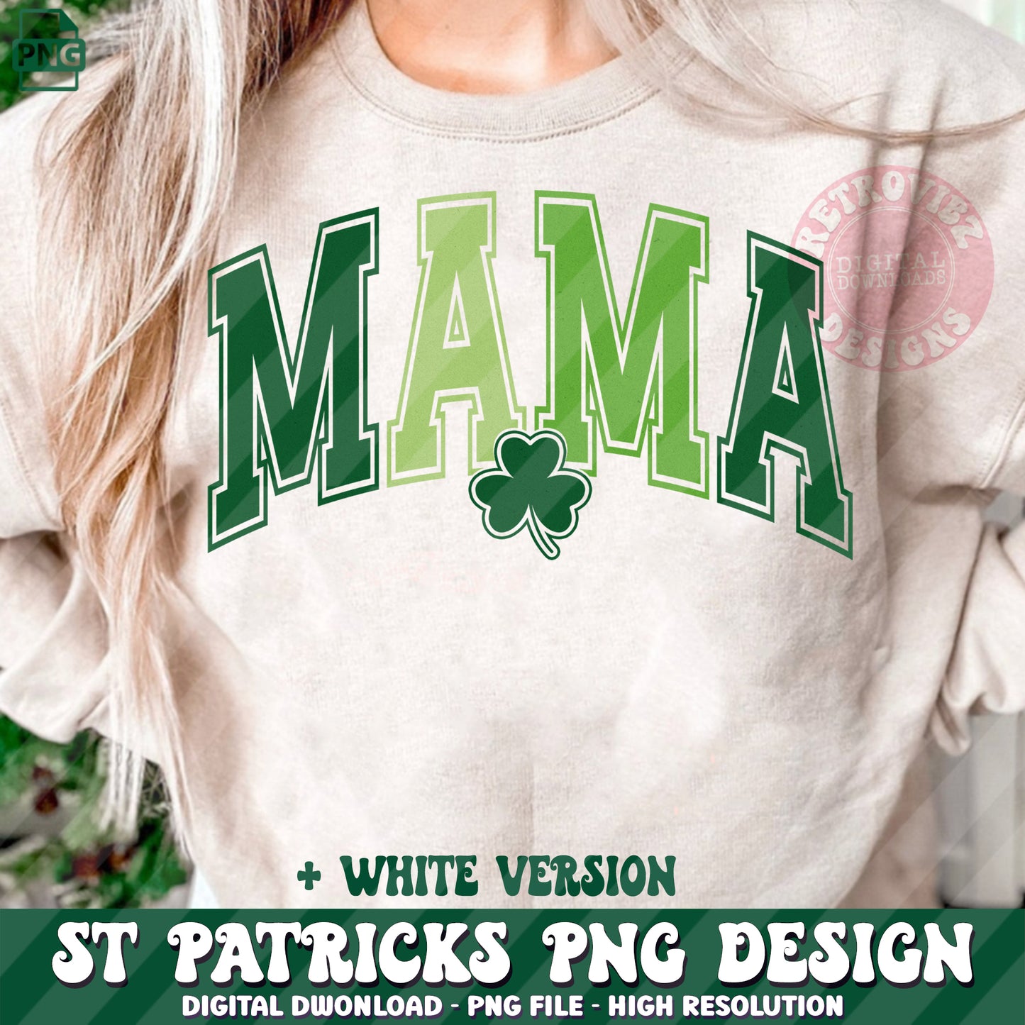 VARSITY St. Patrick's Day Sublimation Design Bundle PNG by RetrovibZ