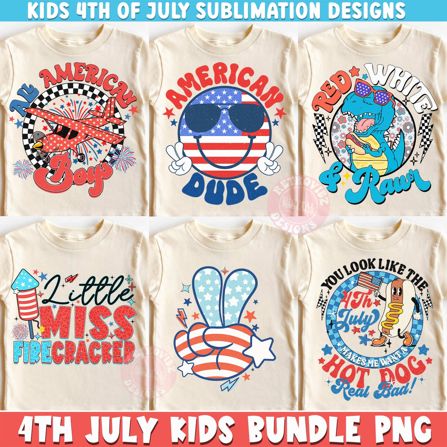 4th of July For Kids SVG PNG Designs Bundle