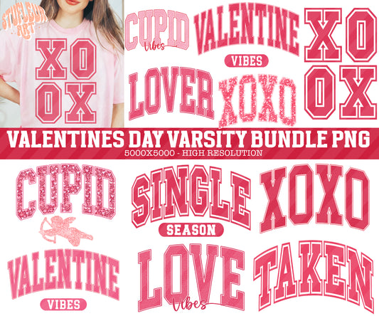 VARSITY Font Valentine's Day Sublimation Designs PNG Bundle by RetrovibZ