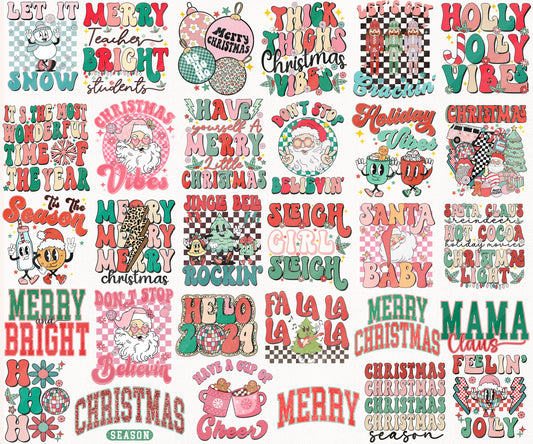 Retro Christmas Sublimation PNG Bundle by RetrovibZ