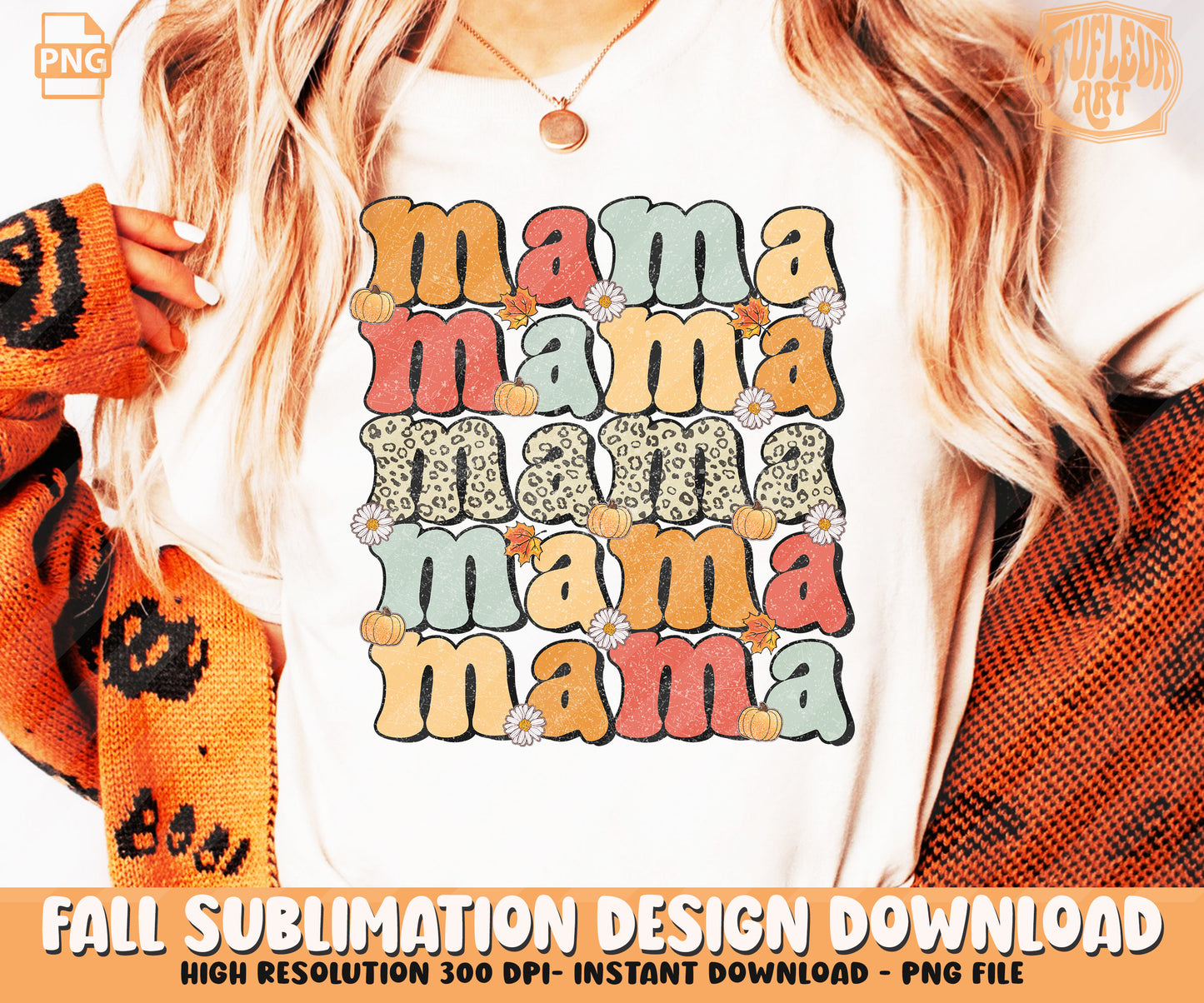 Mama Fall SVG/ PNG, Thanksgiving shirt Design, Autumn Sublimation SVG/PNG by RetroVibz png, Mama png, Retro St patrick png, St. Patty’s Sublimation