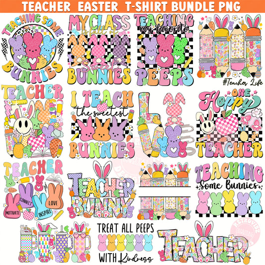 Teacher Easter Sublimation Design PNG Bundle - DIGITAL DOWNLOAD