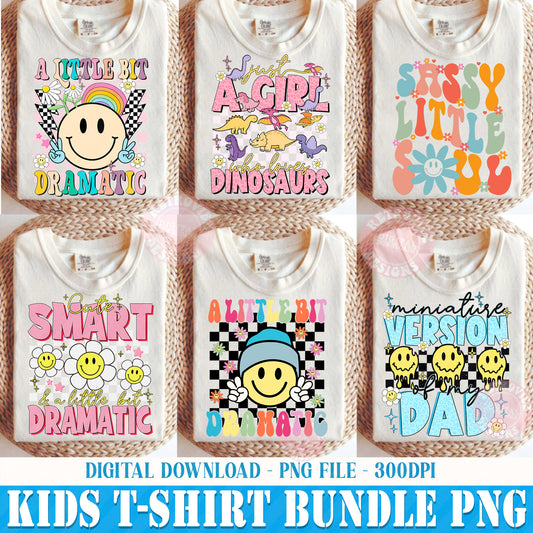 Kids Toddler Girls Boys PNG Designs BUNDLE By RetrovibZ