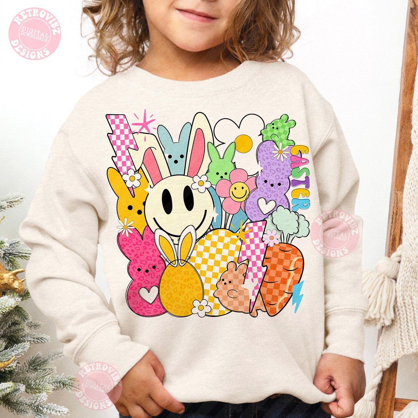 Easter Kids Bundle Sublimation Designs PNG By RetrovibZ