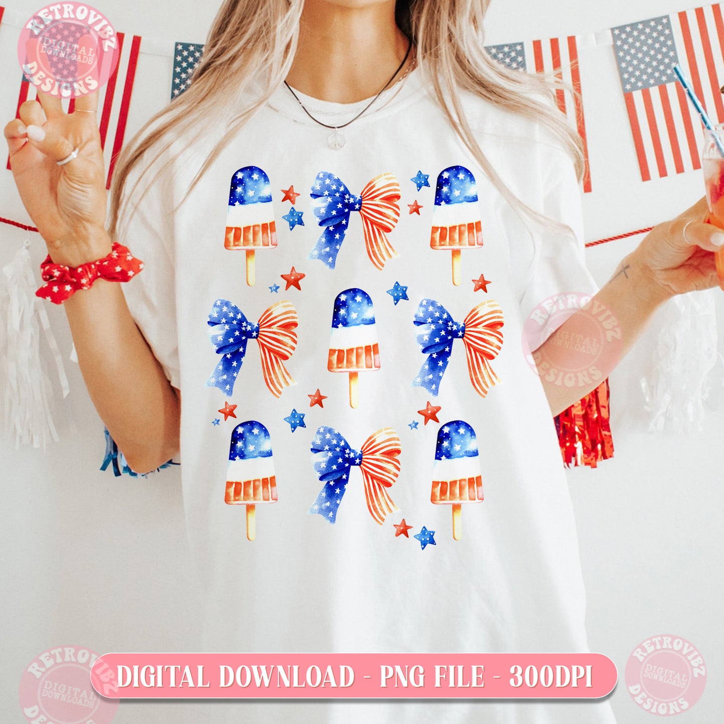 Coquette Watercolor png, Coquette Bow png, 4th of july Sublimation, America Png, Coquette 4th of july png, fourth of july shirt design png, American Girl png