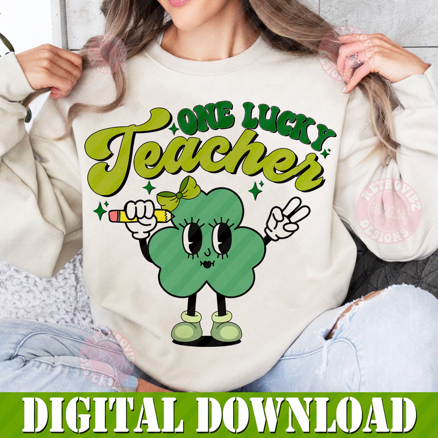 TEACHER St. Patrick's Day Sublimation Bundle PNG by RetrovibZ