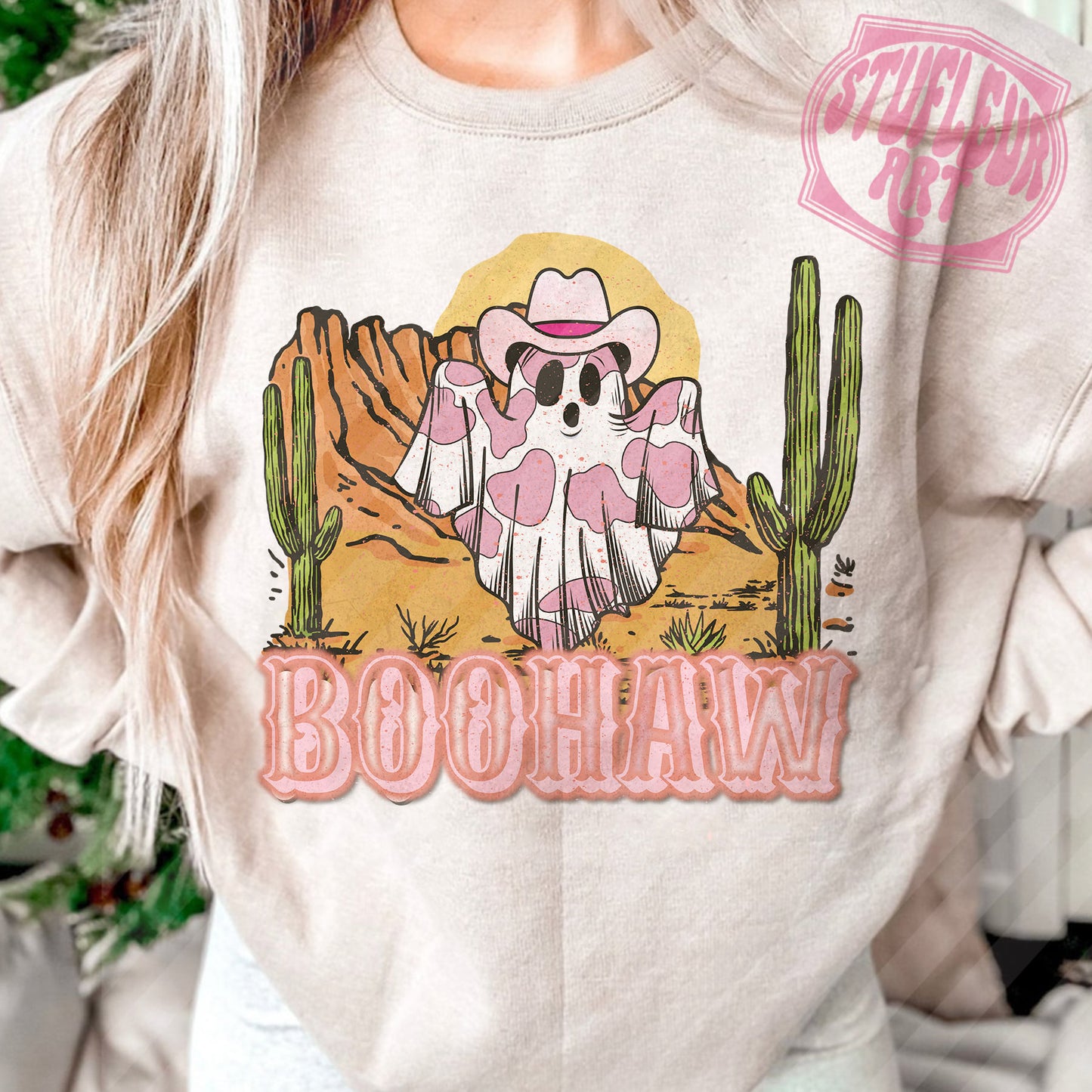 BOOHAW Halloween T-shirt Design / Sublimation Design By RetrovibZ - Digital Download