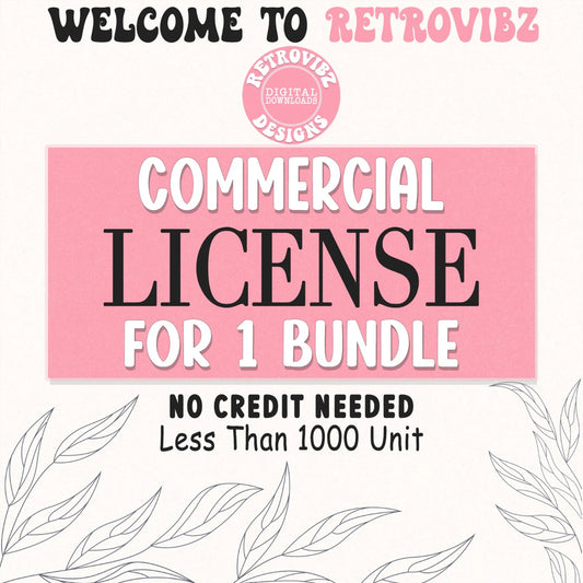 RetroVibz Commerial use license for bundle, RetroVibz Commercial Use License - Digital Download for Commercial Projects