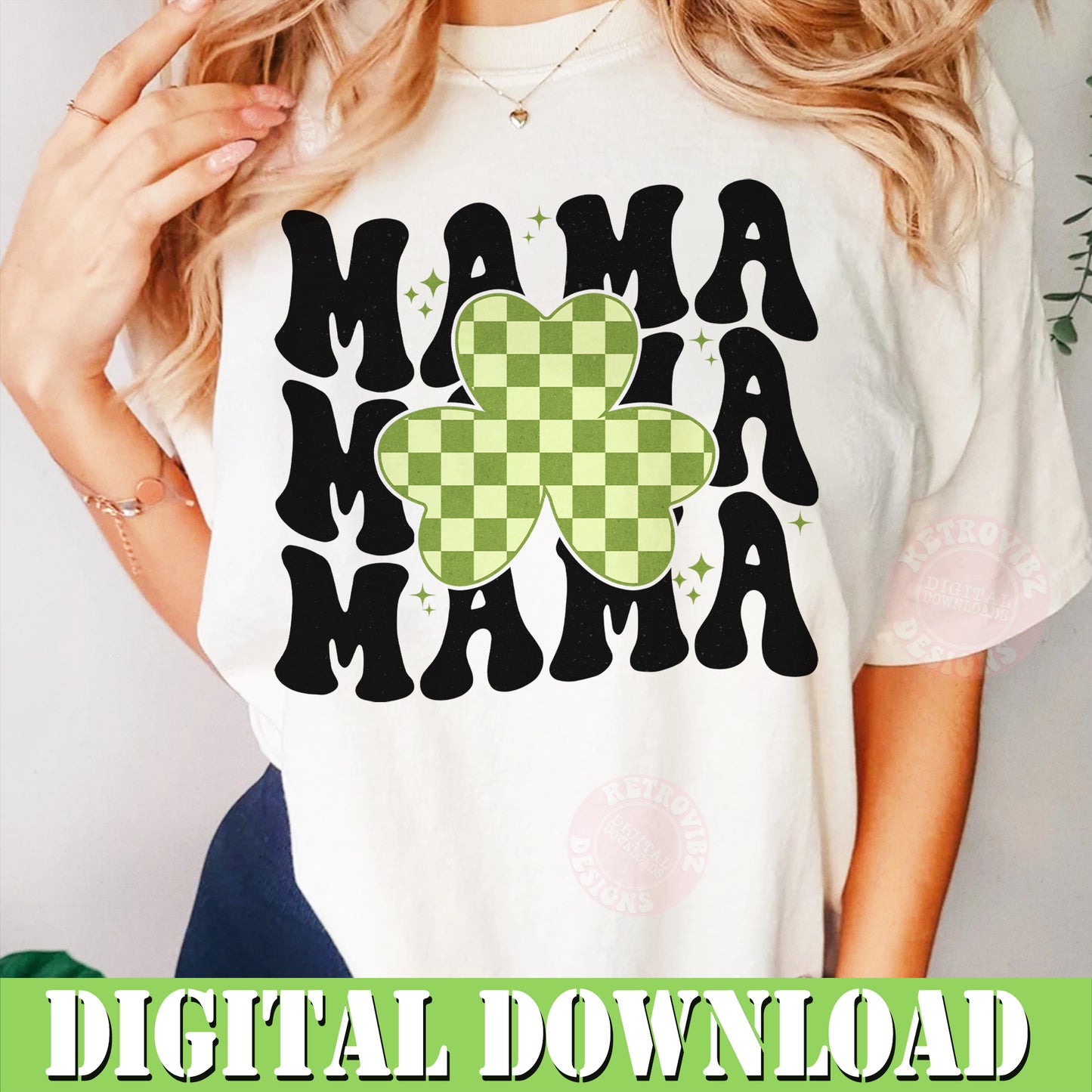 Mama St Patrick’s Day Clover PNG, St Patricks shirt Design, St. Patrick png, Mama png, Retro St patrick png, St. Patty’s Sublimation