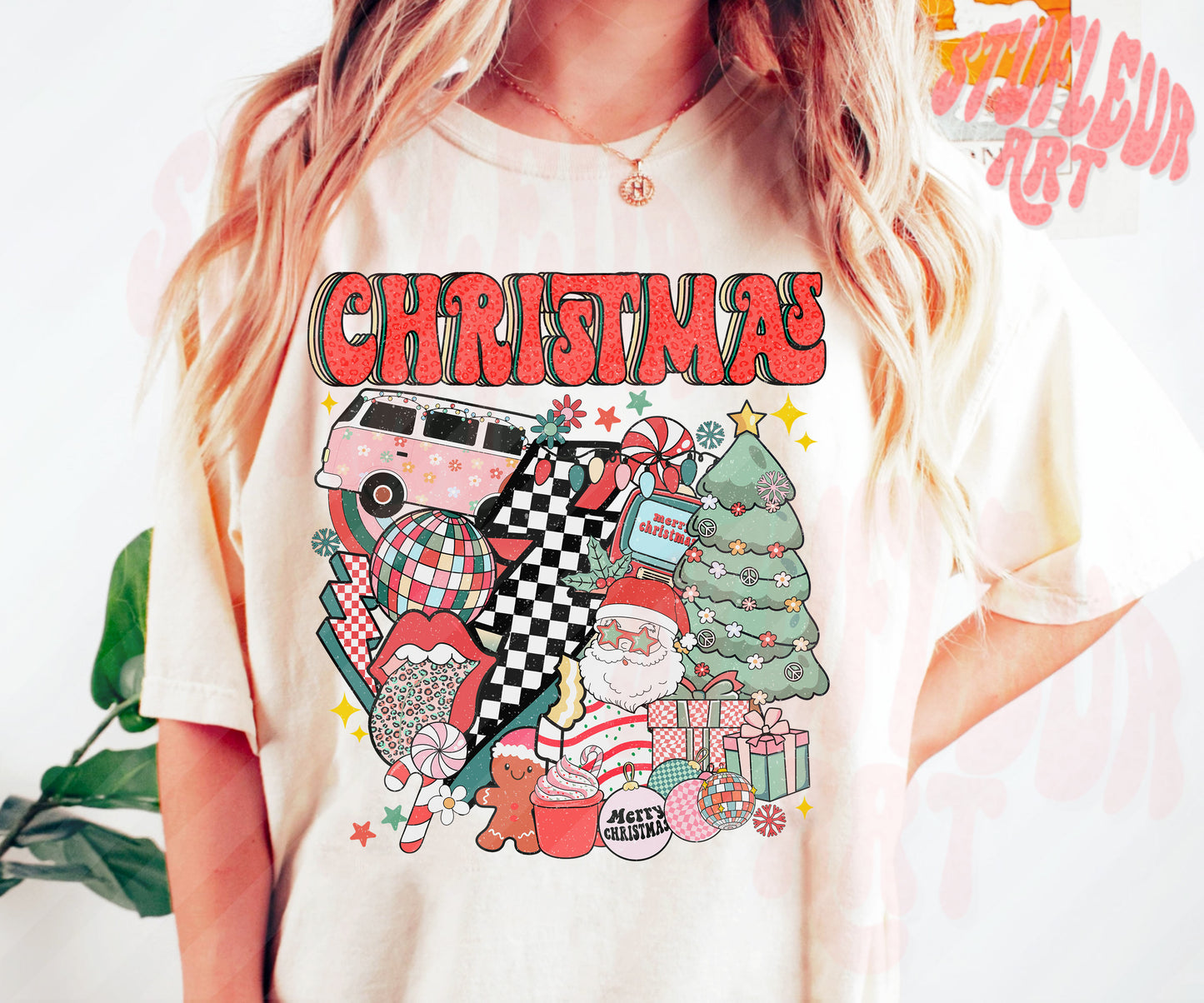 Retro Christmas Sublimation Designs PNG Bundle by RetrovibZ