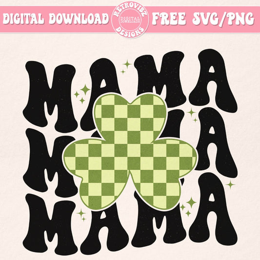 Mama St Patrick’s Day Clover PNG, St Patricks shirt Design, St. Patrick png, Mama png, Retro St patrick png, St. Patty’s Sublimation