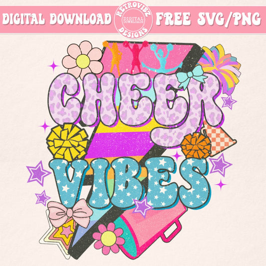 CHEERS SVG PNG Files/ Sublimation Design By RetrovibZ