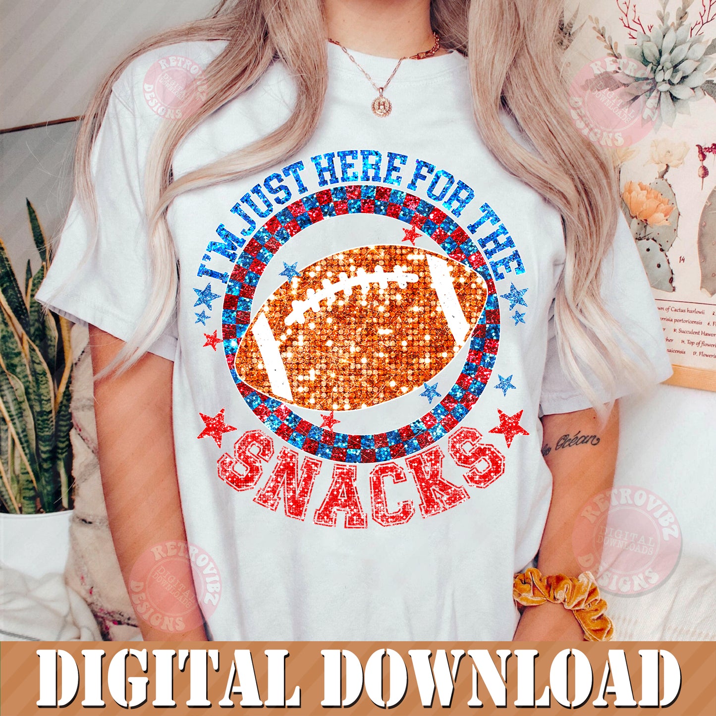 SUPERBOWL GLITTER FAUX SEQUINS BUNDLE t-shirt Design / Sublimation Design By RetrovibZ - Digital Download