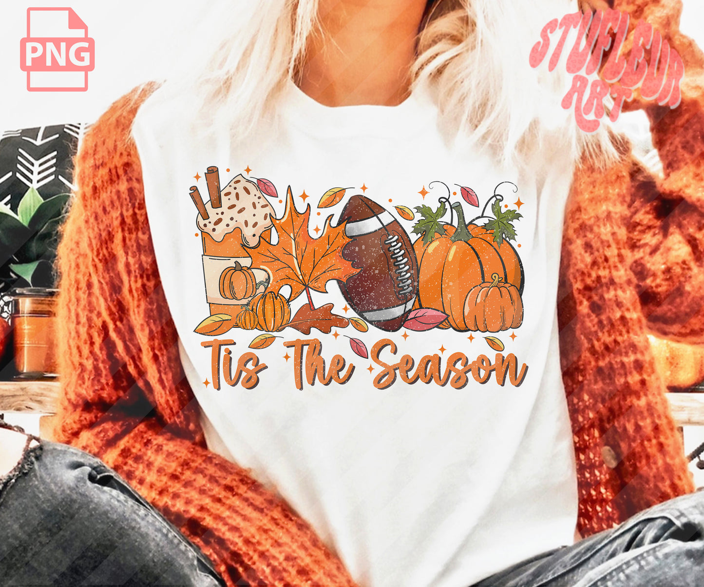 Retro Fall Autumn Sublimation Design PNG BUNDLE by RetrovibZ