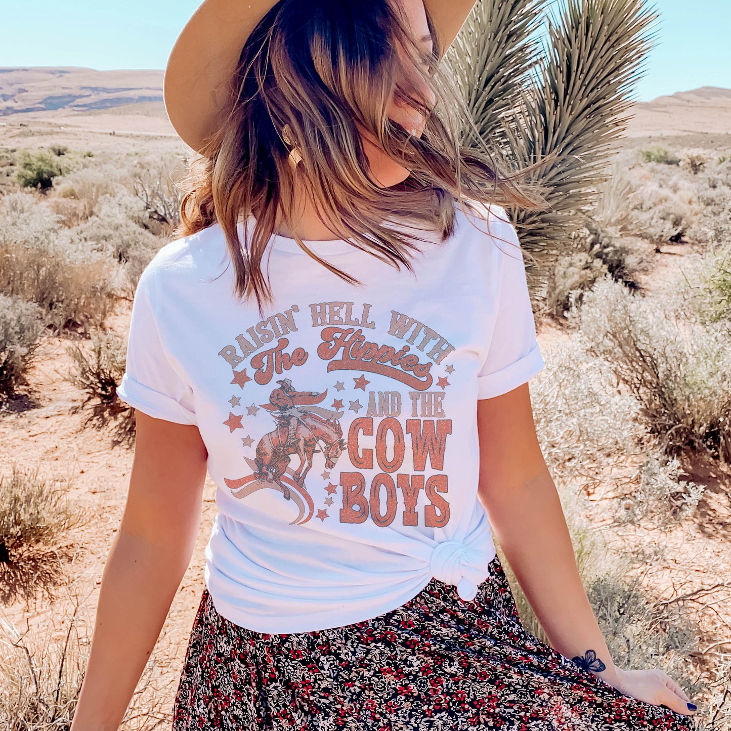 Raisin Hell With The Hippies and the cowboys PNG, Western Sublimation PNG, Cowboy Cowgirl png, Country Tshirt Design, Howdy png, Rodeo Png, Christian Country Svg png.