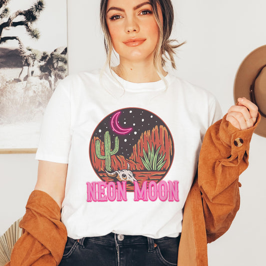 NEON MOON PNG, Western Sublimation PNG, Cowboy Cowgirl png, Country Tshirt Design, Howdy png, Rodeo Png, Christian Country Svg png.